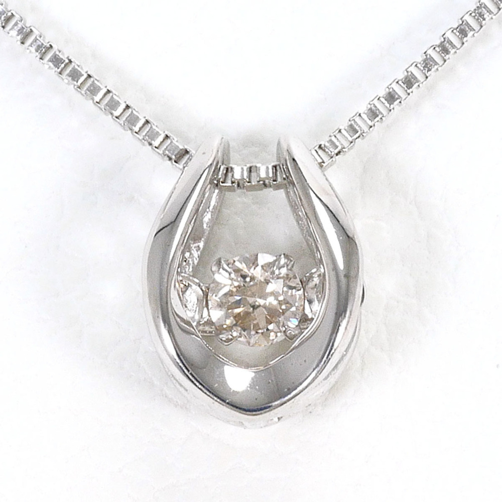VINTAGE 18k Silver Diamond Necklace